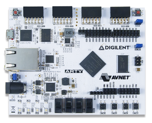 Vývojová FPGA deska Arty A7, zdroj: digilentinc.com – Arty A7.